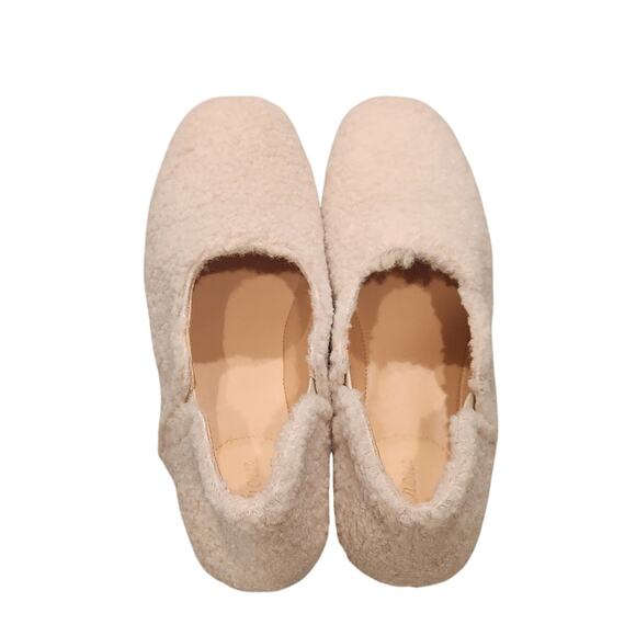 J. Crew cream sherpa ballet flats size 10 - Picture 4 of 8
